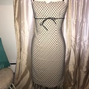 Brown loop design slim dress Gucci inspired design